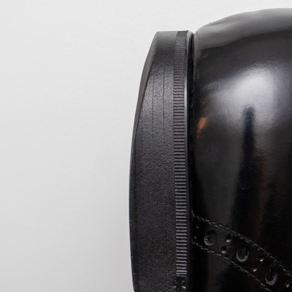 Authentic Gucci Men's Black Leather Brogue Oxford Dress Shoes – UK 8 / US 9 - Picture 14 of 15